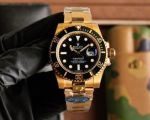 ROLEX Submariner Replica with Gold Case 904L Steel 3135 for 40mm 3235 for 41mm Black Gold Watch